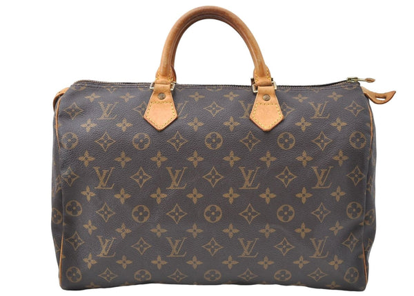 Authentic Louis Vuitton Monogram Speedy 35 Hand Boston Bag M41524 LV 5110B