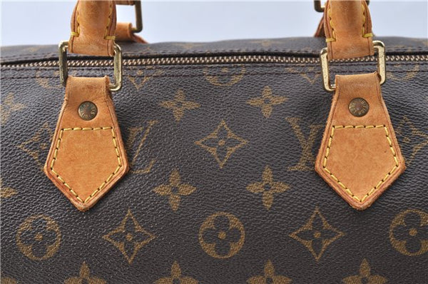 Authentic Louis Vuitton Monogram Speedy 35 Hand Boston Bag M41524 LV 5110B