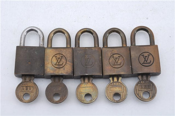 Authentic Louis Vuitton Padlock and Key 10Set Old Model LV 5110D