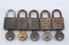 Authentic Louis Vuitton Padlock and Key 10Set Old Model LV 5110D