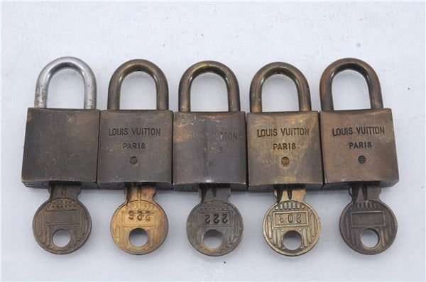 Authentic Louis Vuitton Padlock and Key 10Set Old Model LV 5110D