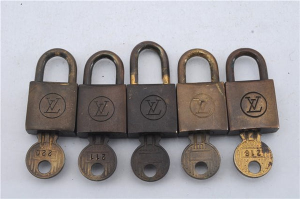 Authentic Louis Vuitton Padlock and Key 10Set Old Model LV 5110D