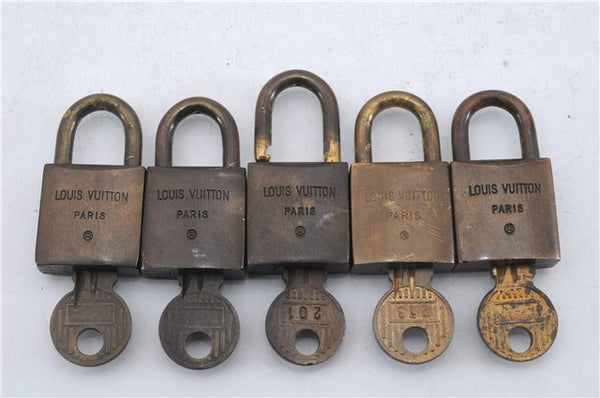 Authentic Louis Vuitton Padlock and Key 10Set Old Model LV 5110D