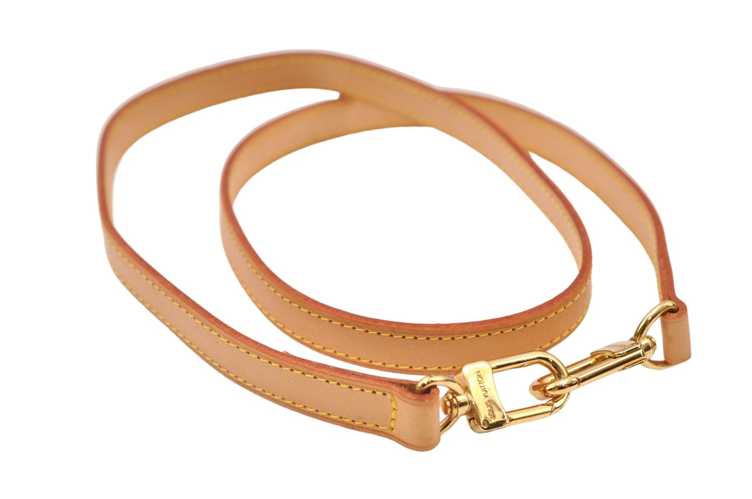 Authentic Louis Vuitton Leather Shoulder Strap Beige 38.2