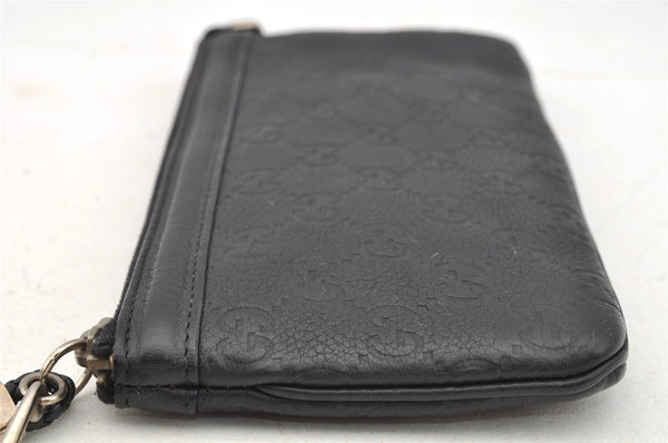 Authentic GUCCI Guccissima Horsebit Clutch Bag GG Leather 240627 Black 5110I