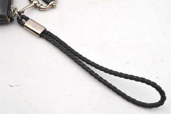 Authentic GUCCI Guccissima Horsebit Clutch Bag GG Leather 240627 Black 5110I