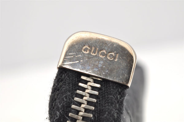 Authentic GUCCI Guccissima Horsebit Clutch Bag GG Leather 240627 Black 5110I