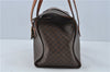 Authentic CELINE Macadam Blason Pattern Hand Bag Purse PVC Leather Brown 5111C