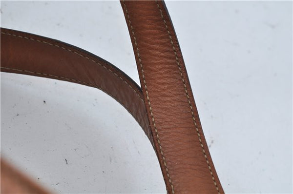 Authentic CELINE Macadam Blason Pattern Hand Bag Purse PVC Leather Brown 5111C