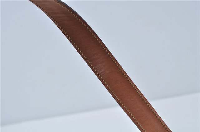 Authentic CELINE Macadam Blason Pattern Hand Bag Purse PVC Leather Brown 5111C
