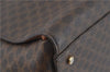 Authentic CELINE Macadam Blason Pattern Hand Bag Purse PVC Leather Brown 5111C