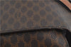 Authentic CELINE Macadam Blason Pattern Hand Bag Purse PVC Leather Brown 5111C