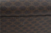 Authentic CELINE Macadam Blason Pattern Hand Bag Purse PVC Leather Brown 5111C