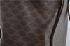 Authentic CELINE Macadam Blason Pattern Hand Bag Purse PVC Leather Brown 5111C