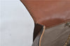 Authentic CELINE Macadam Blason Pattern Hand Bag Purse PVC Leather Brown 5111C