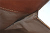 Authentic CELINE Macadam Blason Pattern Hand Bag Purse PVC Leather Brown 5111C