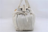 Authentic GUCCI Hysteria Crest Hand Tote Bag Leather 197021 White 5111D