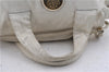 Authentic GUCCI Hysteria Crest Hand Tote Bag Leather 197021 White 5111D