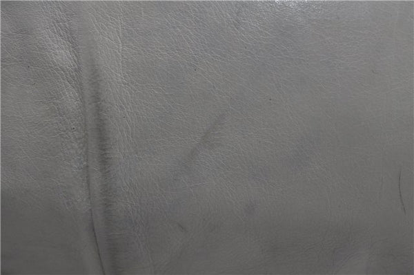 Authentic GUCCI Hysteria Crest Hand Tote Bag Leather 197021 White 5111D