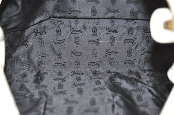 Authentic GUCCI Hysteria Crest Hand Tote Bag Leather 197021 White 5111D