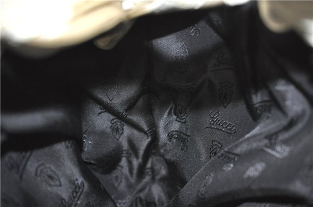 Authentic GUCCI Hysteria Crest Hand Tote Bag Leather 197021 White 5111D