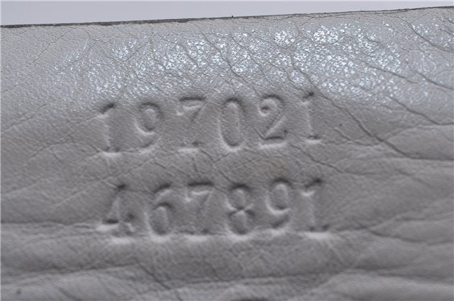 Authentic GUCCI Hysteria Crest Hand Tote Bag Leather 197021 White 5111D