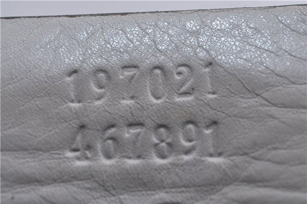 Authentic GUCCI Hysteria Crest Hand Tote Bag Leather 197021 White 5111D