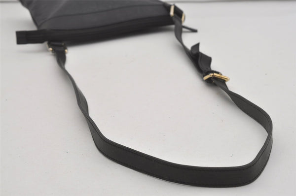 Authentic GUCCI Horsebit Motif Shoulder Crossbody Bag Leather 272396 Black 5114I