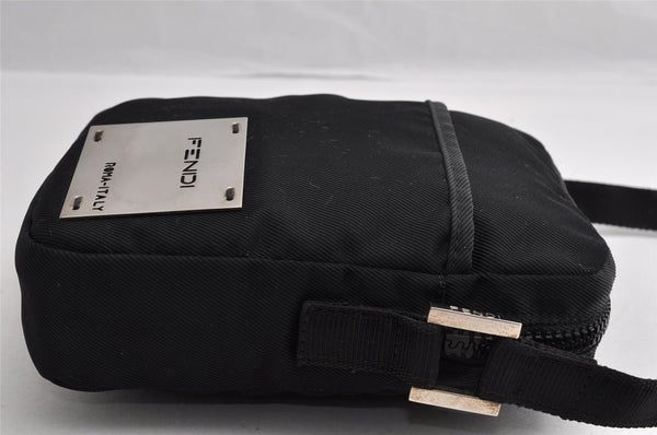 Authentic FENDI Vintage Shoulder Cross Body Bag Purse Nylon Leather Black 5115I