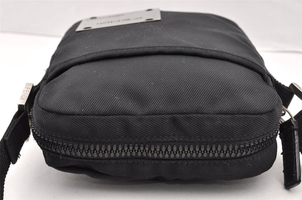 Authentic FENDI Vintage Shoulder Cross Body Bag Purse Nylon Leather Black 5115I