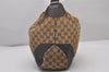 Authentic GUCCI Charlotte Shoulder Tote Bag GG Canvas Leather 203506 Brown 5116I