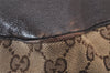 Authentic GUCCI Charlotte Shoulder Tote Bag GG Canvas Leather 203506 Brown 5116I