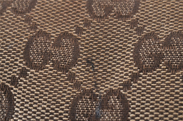 Authentic GUCCI Charlotte Shoulder Tote Bag GG Canvas Leather 203506 Brown 5116I