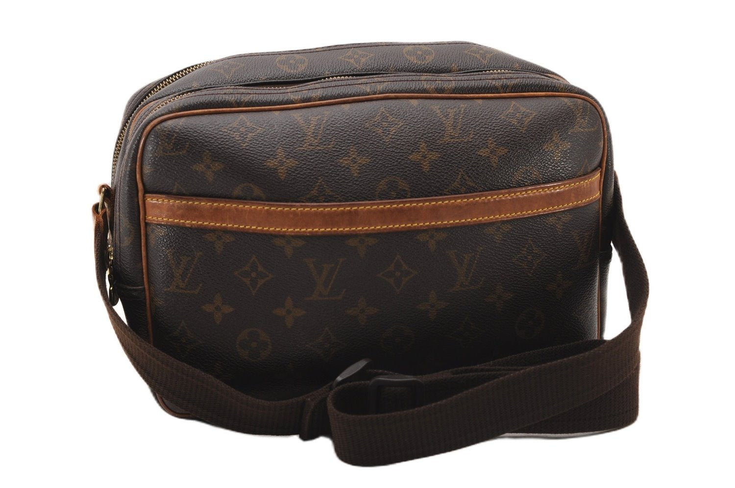Authentic Louis Vuitton Monogram Reporter PM Shoulder Cross Bag M45254 LV 5117F