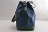 Authentic Louis Vuitton Epi Noe Bi-color Blue Green M44044 Drawstring Bag 5118I
