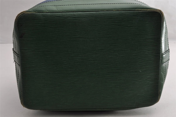Authentic Louis Vuitton Epi Noe Bi-color Blue Green M44044 Drawstring Bag 5118I