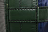 Authentic Louis Vuitton Epi Noe Bi-color Blue Green M44044 Drawstring Bag 5118I