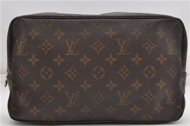 Auth Louis Vuitton Monogram Trousse Toilette 28 Clutch Hand Bag M47522 LV 5120D