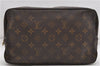 Auth Louis Vuitton Monogram Trousse Toilette 28 Clutch Hand Bag M47522 LV 5120D