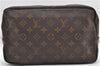 Auth Louis Vuitton Monogram Trousse Toilette 28 Clutch Hand Bag M47522 LV 5120D