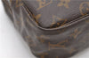 Auth Louis Vuitton Monogram Trousse Toilette 28 Clutch Hand Bag M47522 LV 5120D