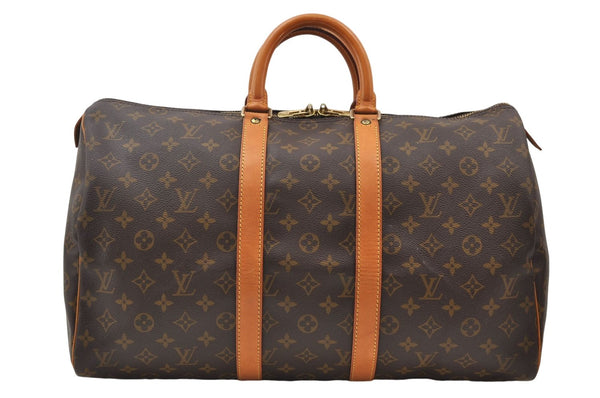 Authentic Louis Vuitton Monogram Keepall 45 Travel Boston Bag M41428 LV 5120E