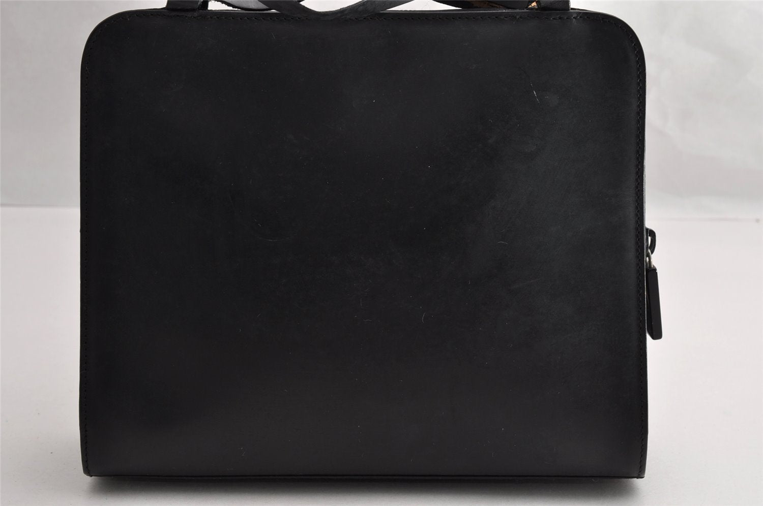 Authentic GUCCI Vintage Hand Tote Bag Purse Leather 0000812 Black 5122I