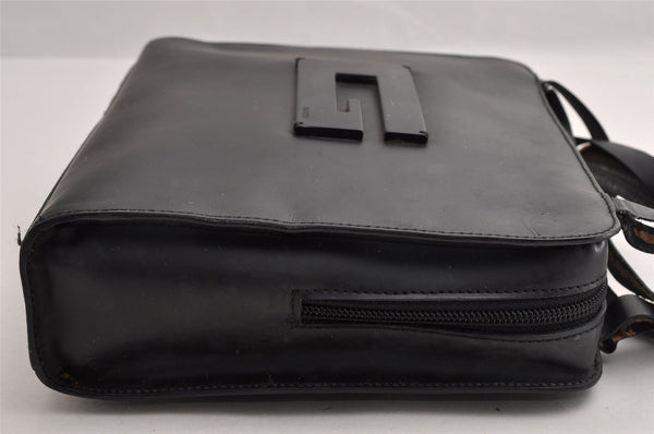 Authentic GUCCI Vintage Hand Tote Bag Purse Leather 0000812 Black 5122I