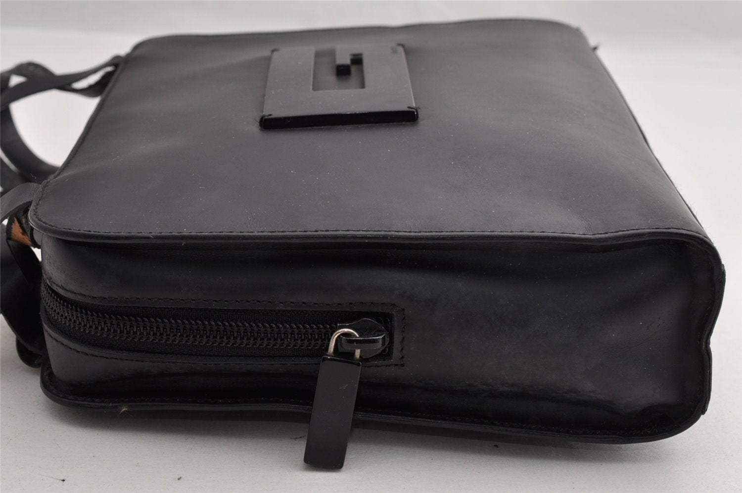 Authentic GUCCI Vintage Hand Tote Bag Purse Leather 0000812 Black 5122I