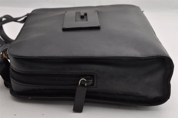 Authentic GUCCI Vintage Hand Tote Bag Purse Leather 0000812 Black 5122I
