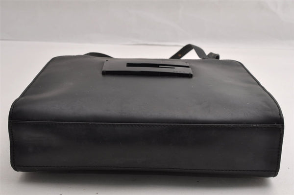 Authentic GUCCI Vintage Hand Tote Bag Purse Leather 0000812 Black 5122I