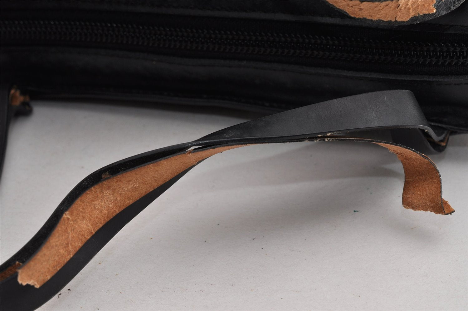 Authentic GUCCI Vintage Hand Tote Bag Purse Leather 0000812 Black 5122I