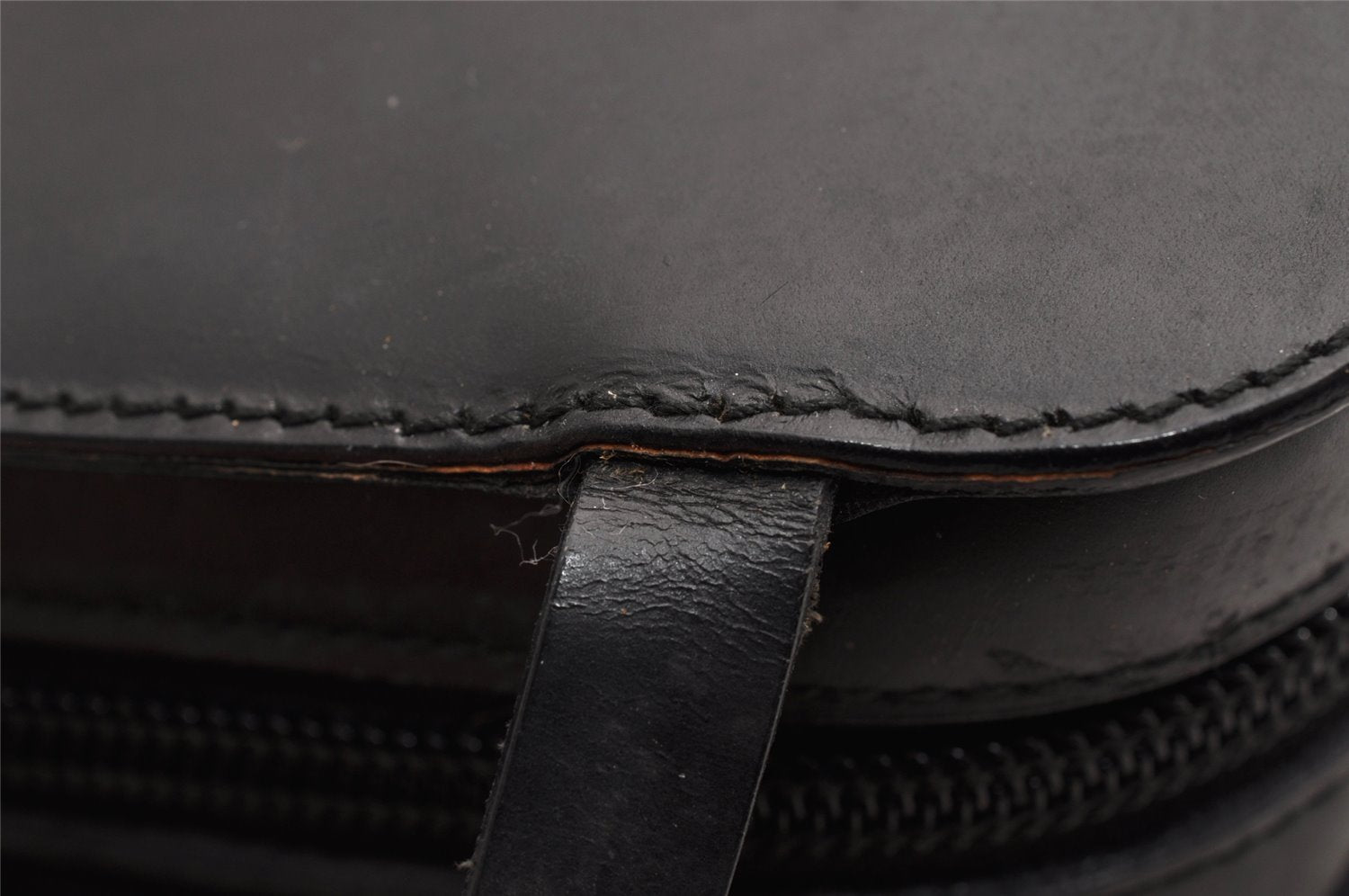 Authentic GUCCI Vintage Hand Tote Bag Purse Leather 0000812 Black 5122I