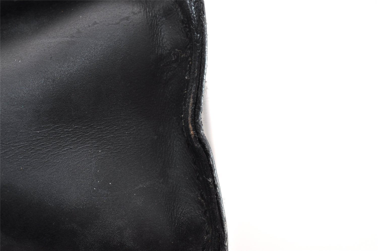 Authentic GUCCI Vintage Hand Tote Bag Purse Leather 0000812 Black 5122I